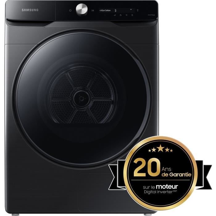 Sèche-linge pompe à chaleur SAMSUNG DV16T8520BV - 16 kg - Digital Inverter - L84,4cm - Optimal Dry - Noir