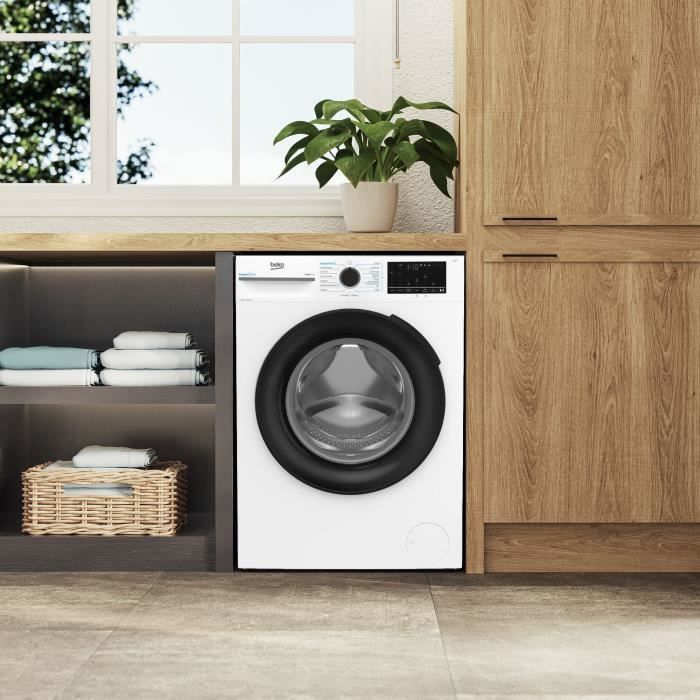 Lave-linge hublot BEKO BM3WFU410211B - 10 kg - Induction - 60 cm - 1200 trs/min - Blanc – Image 3