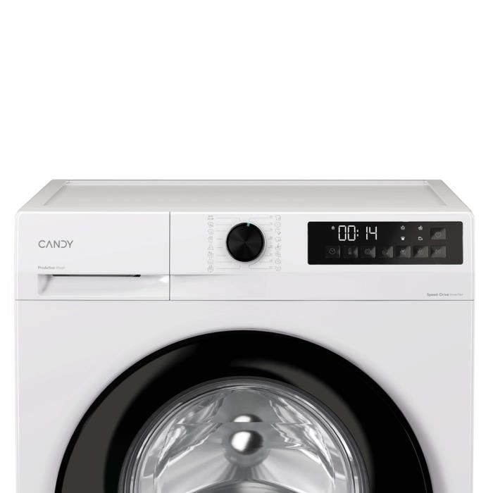 Lave-linge hublot CANDY Prowash 300 GD 48SB6-S - 8 kg - Induction - 16 prgms - 1400trs/min - Classe A - Blanc – Image 3