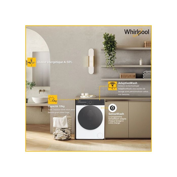 Lave-linge hublot Whirlpool W0M011WADSFR SENSE WASH – Image 3