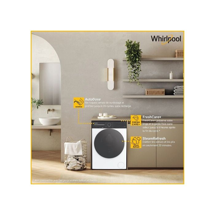 Lave-linge hublot Whirlpool W0M011WADSFR SENSE WASH – Image 4