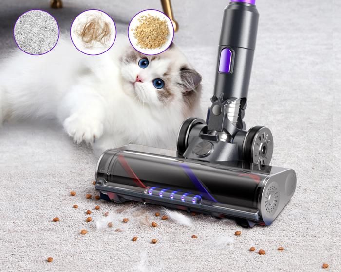 580W/50Kpa 8en1 SmartAi P40 Aspirateur Balai sans Fil, 2 LEDs Ecran Tactile,Jusqu'à 65 Min d'autonomie,1,3 L,Filtration en 6 étapes – Image 2