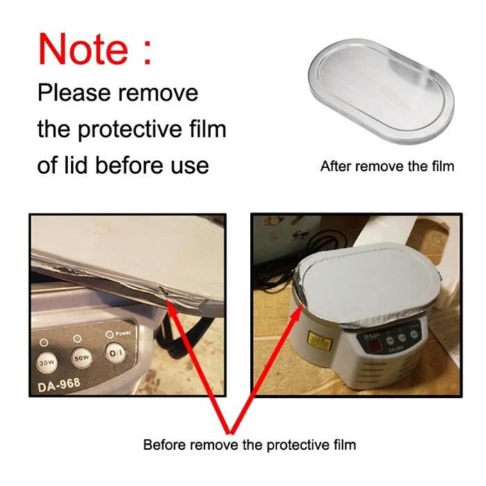 600ML LCD Nettoyeur A Ultrasons Lunettes Bijoux Portable 40 KHz Timing Setting EU – Image 4