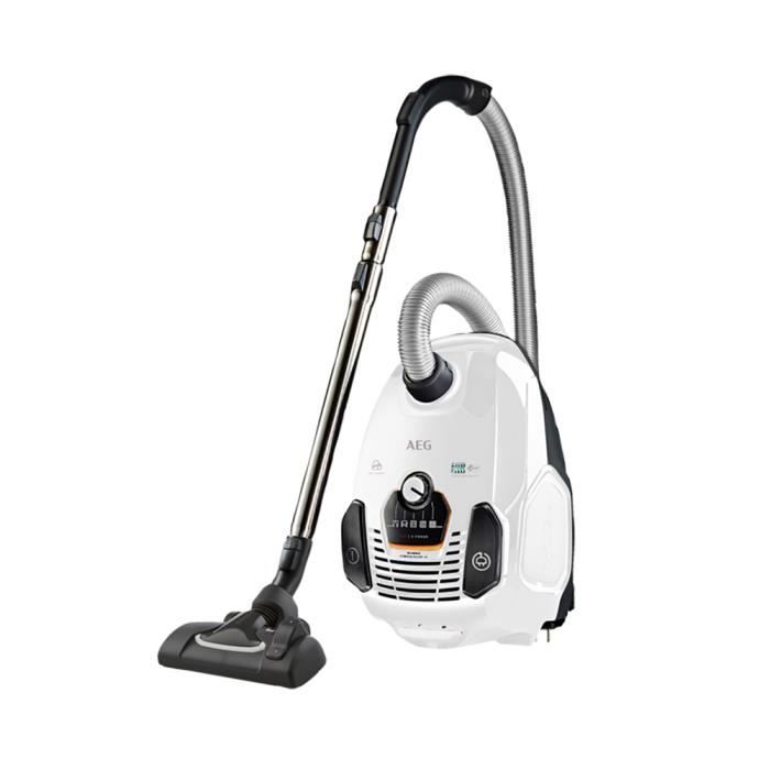 AEG VX7-2-IW-S Aspirateur traineau avec sac X-Power 650W Blanc