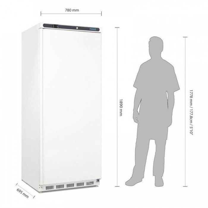 Armoire réfrigérée négative 600 Litres PRO, 1 porte réversible GN 2/1, blanche, 350 W, 220 V - MONO – Image 2