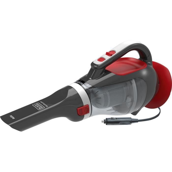 Aspirateur à main spécial voiture - BLACK & DECKER ADV1200-XJ - 12,5 AW - 12V - Prise allume cigare - Rouge / Gris – Image 2