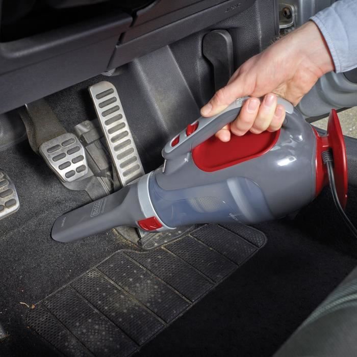Aspirateur à main spécial voiture - BLACK & DECKER ADV1200-XJ - 12,5 AW - 12V - Prise allume cigare - Rouge / Gris – Image 4