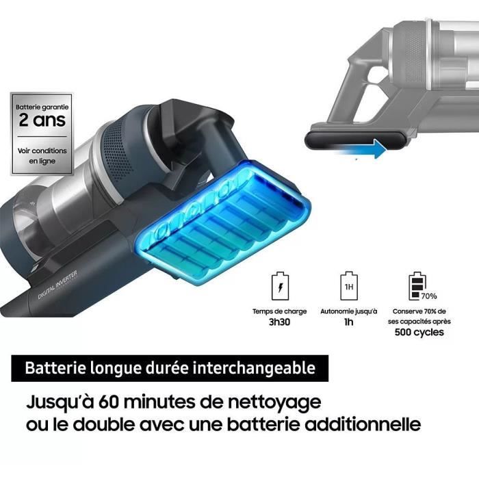 Aspirateur Balai avec Clean Station SAMSUNG Bespoke Jet Plus Complete VS20B95C43W - 210 AW – Image 5