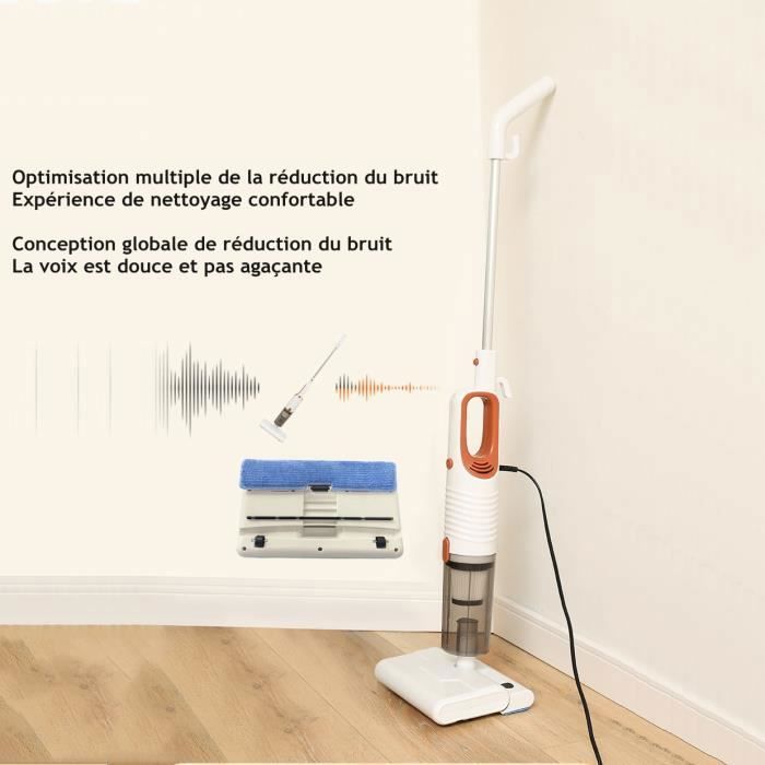Aspirateur balai avec fil puissant avec 4.65m Long Câble, Aspirateur à Main sans Sac 3 en 1 400W/19Kpa d'aspiration, Filtration – Image 3