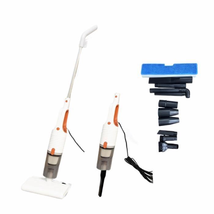 Aspirateur balai avec fil puissant avec 4.65m Long Câble, Aspirateur à Main sans Sac 3 en 1 400W/19Kpa d'aspiration, Filtration