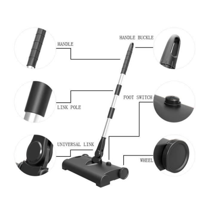 Aspirateur Balai Sans Fil Léger 55Db Aspirateur A Main Rechargeable 3 En 1 Rouge Aspirateur Vadrouille Balayage Pour Bureau Maison – Image 3