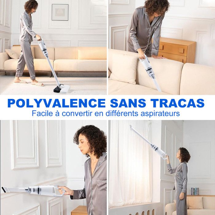 Aspirateur Balai sans Fil - Multifonctionnel 7 en 1 16000pa Léger Aspirateur à Main - avec Réservoir d'eau Amovible – Image 6