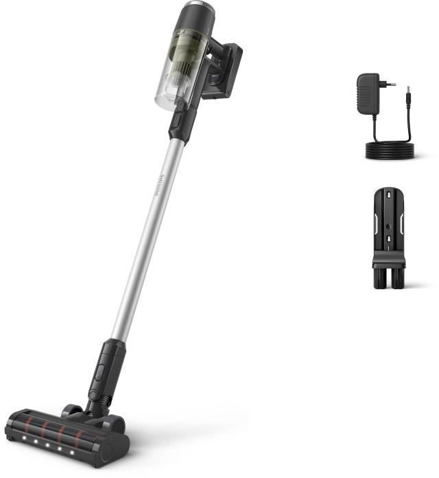 Aspirateur balai sans fil - PHILIPS - XC3033/01 - Série 3000 PowerCyclone 8 - LED - Vert Cargo – Image 2