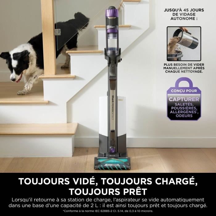 Aspirateur Balai - Shark Power Detect IP3251EUT - Base de vidage automatique - 2L - 70 min autonomie – Image 6