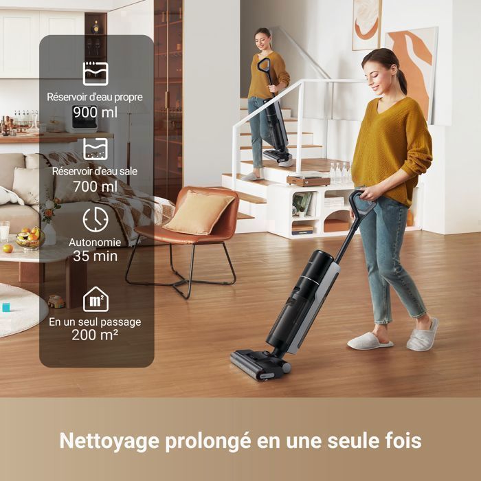 Aspirateur Eau et Poussière sans Fil Dreame H12 pro ultra, Lavage 60 °C, Séchage 30 Min,Aspiration 16 kPa, Détection Intelligents – Image 3