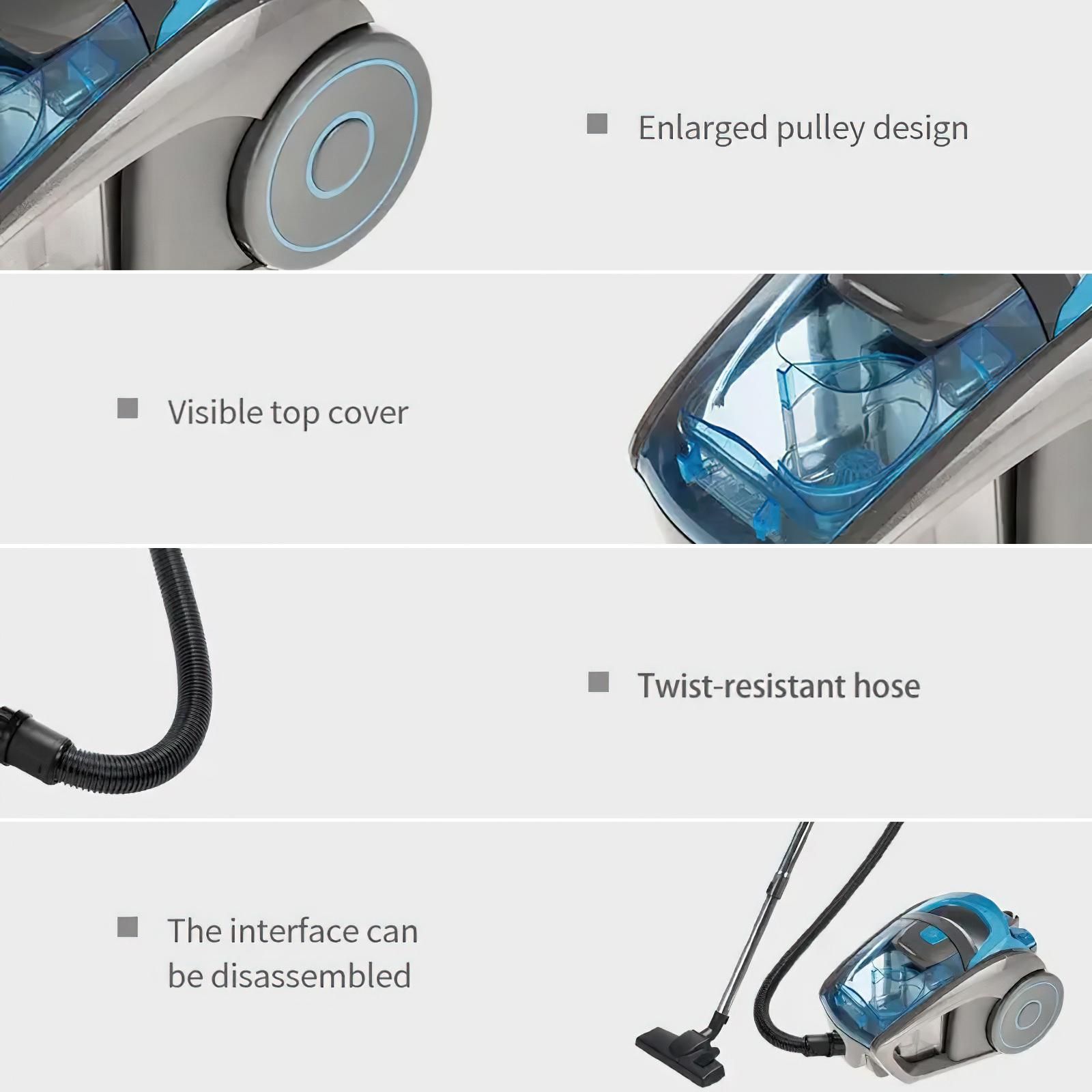 Aspirateur filaire 15000PA, aspirateur domestique 2800W, silencieux et facile à démonter, purification efficace – Image 4