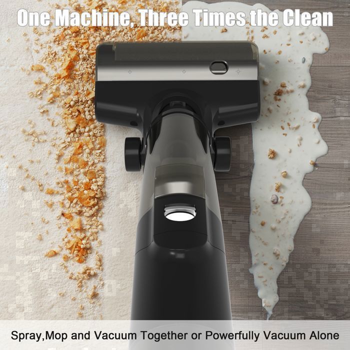 Aspirateur Lavant - Aspirateur Sans Fil Eau/Poussière - 3 en 1/50 MINS D'AUTONOMIE /200W/4.5kPA/0.65L - Pour sols durs et moquett – Image 3