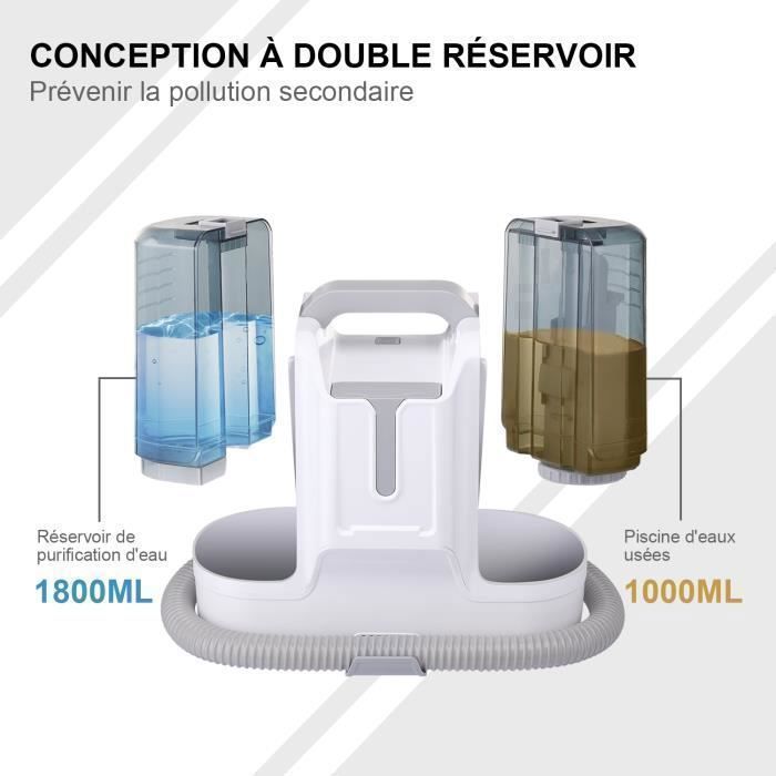 Aspirateur Nettoyeur à eau - MONMECD - K15-AC - 1,8L - 450W - 6 têtes d'aspiration – Image 3
