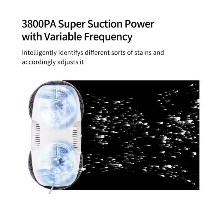 Robot Nettoyeur de Vitre - HUTT DDC55 - Aspiration 3800Pa - Système de Protection à Triple - Télécommande incluse – Image 2