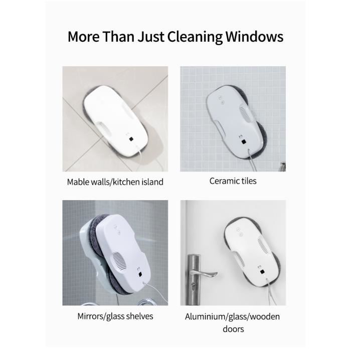 Robot Nettoyeur de Vitre - HUTT DDC55 - Aspiration 3800Pa - Système de Protection à Triple - Télécommande incluse – Image 4