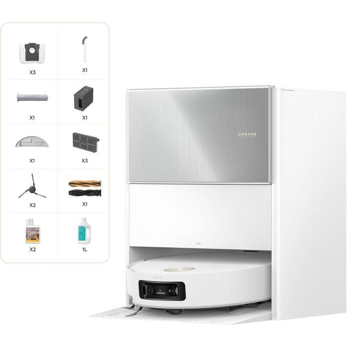 Aspirateur Robot Laveur - DREAME Aqua 10 Ultra Roller Complete - Nettoyage Automatique du Rouleau - Évitement d'obstacles de 8 cm