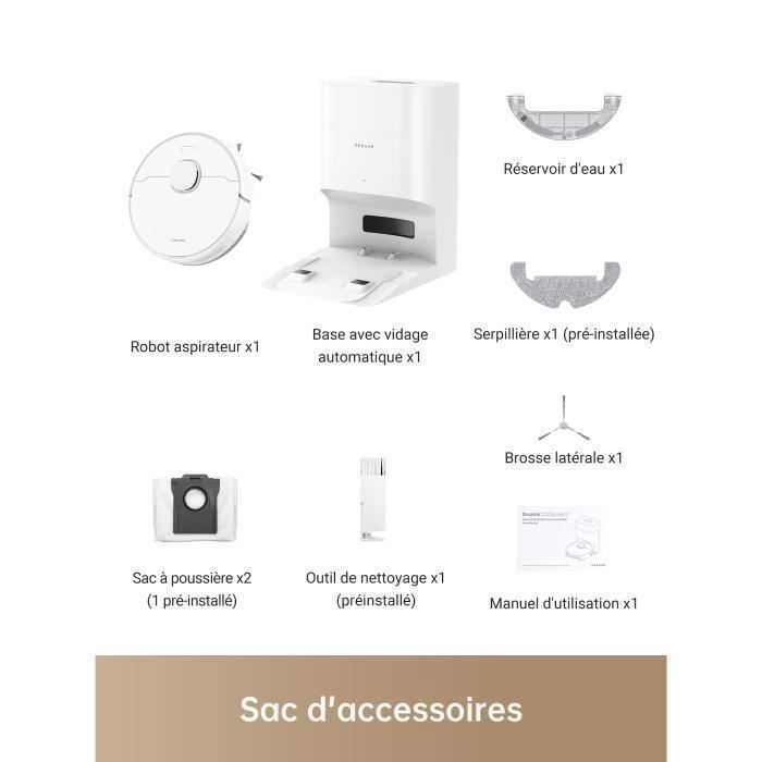 Aspirateur robot laveur Dreame D10 plus gen 2 Aspiration 6000Pa 2-en-1 Blanc – Image 4