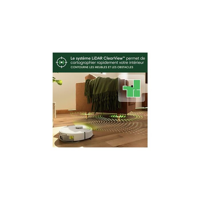 Aspirateur Robot Laveur - IROBOT Roomba 105 Combo + AutoEmpty - 2h - 7000 Pa - 400 ml - Blanc – Image 6