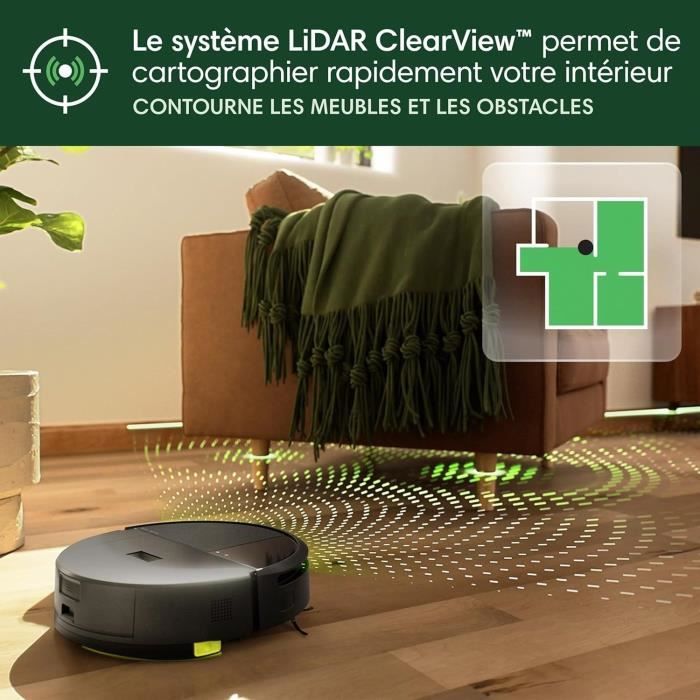Aspirateur Robot Laveur - IROBOT Roomba 205 Combo Compactor - 3h - 7000 Pa - 1820 ml - Noir – Image 5