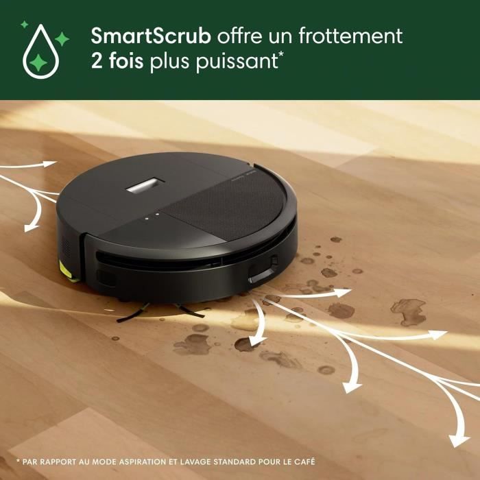 Aspirateur Robot Laveur - IROBOT Roomba 205 Combo Compactor - 3h - 7000 Pa - 1820 ml - Noir – Image 7