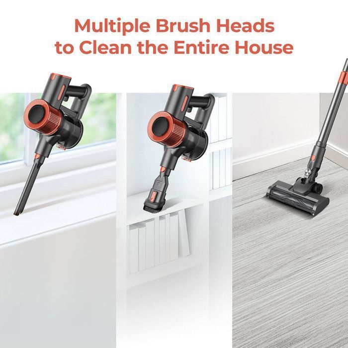 Aspirateur Sans Fil - JIGOO - C200 - Aspiration 23KPa - Autonomie 40 min - Tube Métallique Télescopique – Image 5