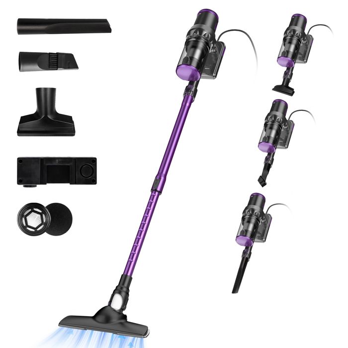 Aspirateur Balai sans Sac 800W - Aspirateur à main 4 en 1 - Aspirateur filaire 24KPa - Léger - Multifonction - Vio