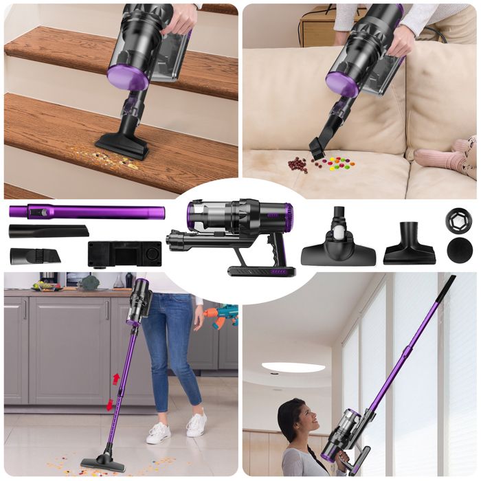 Aspirateur Balai sans Sac 800W - Aspirateur à main 4 en 1 - Aspirateur filaire 24KPa - Léger - Multifonction - Vio – Image 3