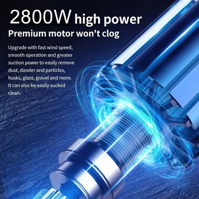 Aspirateur sans sac, Haute filtration, aspiration 15 000 PA, silencieux, 1,5 litre, 2 800 W, haute performance de filtration-1 – Image 3