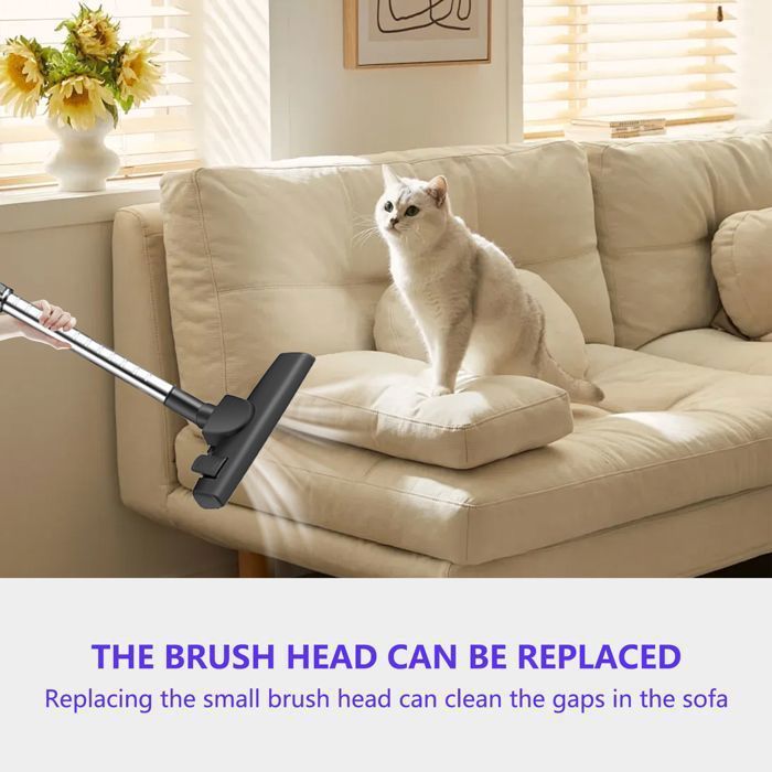 Aspirateur sans sac - Prumya - 2000 W - Silencieux, haute filtration - Cordon de 4,5 m - 2 buses - Rallonge – Image 4