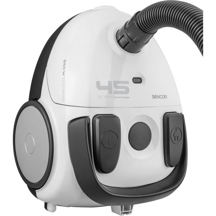 Aspirateur traîneau avec sac - SENCOR - SVC 45WH-EUE3 - Moteur ECO 850 W - 79 dBA - 1,5 L - Blanc – Image 7
