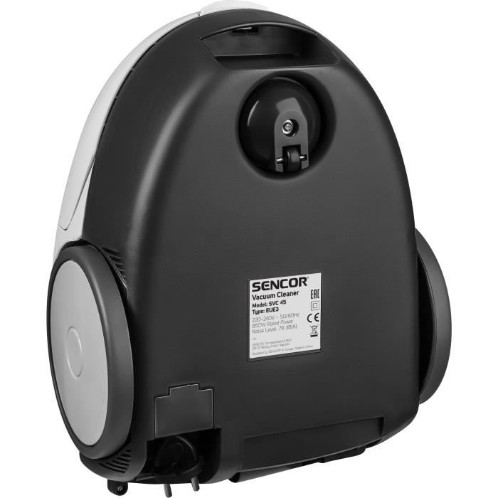 Aspirateur traîneau avec sac - SENCOR - SVC 45WH-EUE3 - Moteur ECO 850 W - 79 dBA - 1,5 L - Blanc – Image 8