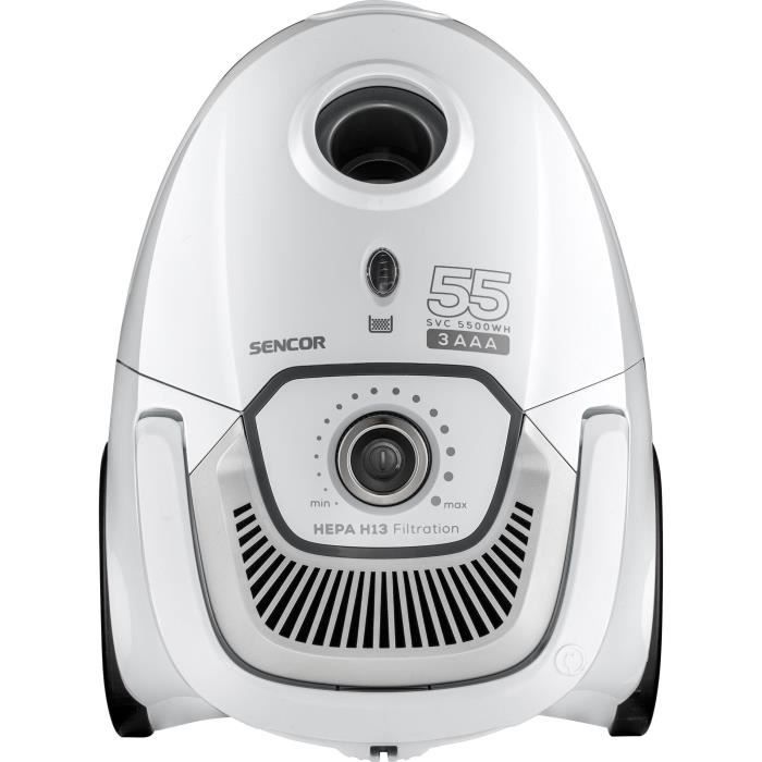 Aspirateur traîneau avec sac - SENCOR - SVC 5500WH - Moteur ECO 700 W - 75 dBA - 2 L - Filtre HEPA H13 - Blanc – Image 8