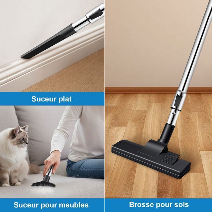 Aspirateur Traineau sans Sac, Compact, Léger, 2,4 L, Grandes Performances d'aspiration, Technologie cyclonique, Rayon d'Action 10m – Image 5