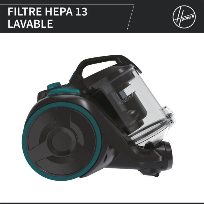Aspirateur Traineau Sans Sac - CANDY CAF34HM - 800 W - Cassette 2,5 L - 79 dBA - Filtre HEPA 13 lavable – Image 3