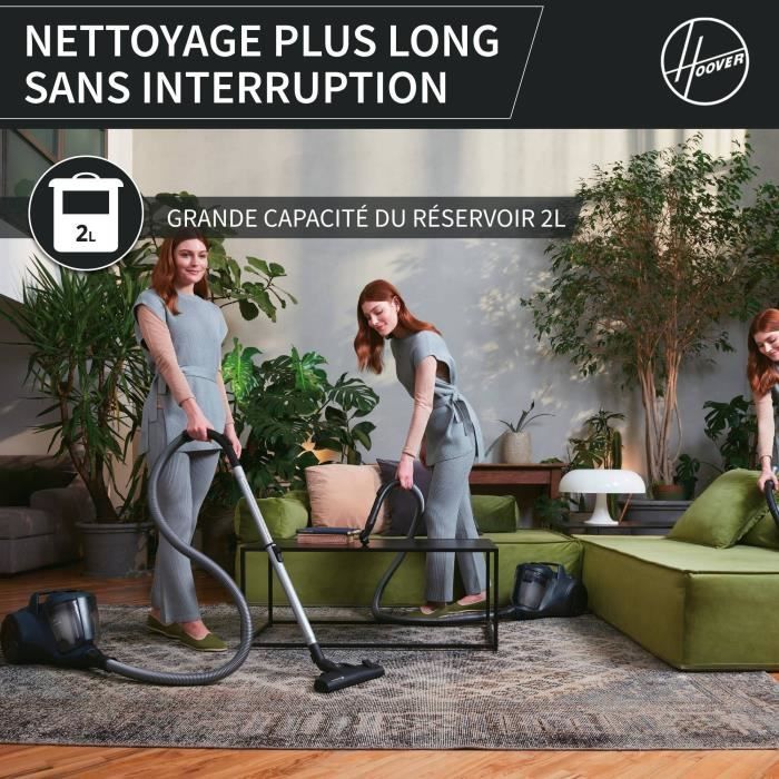 Aspirateur traineau sans sac - HOOVER - HP110HM - 700 W - 78 dBA - 2 L - Bleu – Image 2