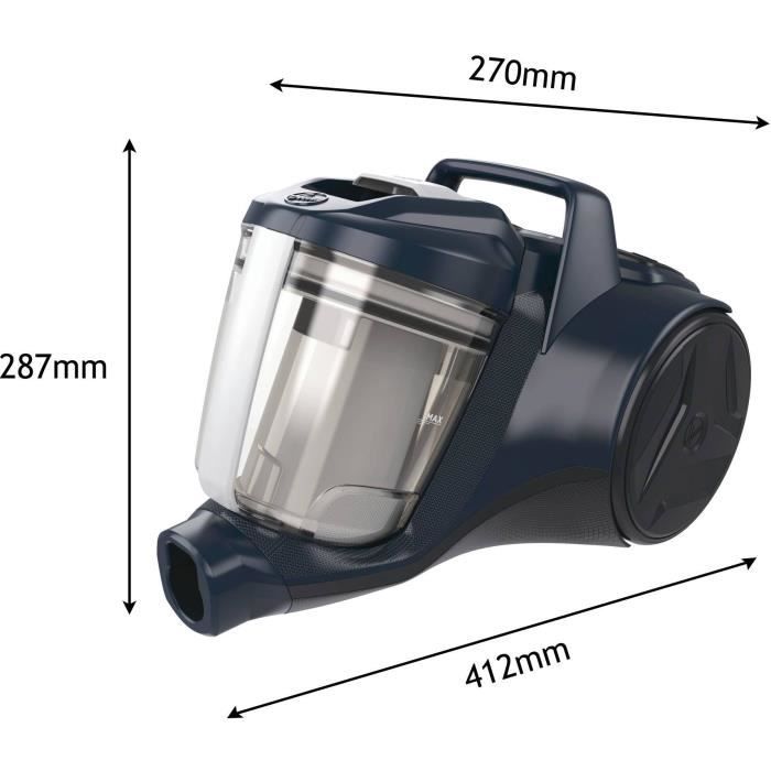 Aspirateur traineau sans sac - HOOVER - HP110HM - 700 W - 78 dBA - 2 L - Bleu – Image 9