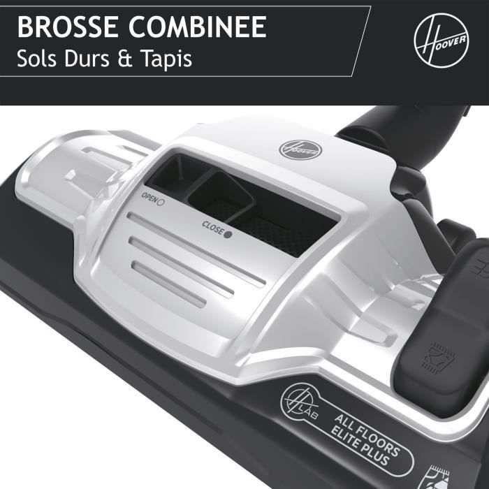 Aspirateur Traineau Sans Sac - HOOVER - HP720PET - 850 W - 68 dBA - Cassette 2 L - Spécial parquet et animaux – Image 8