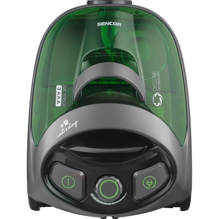 Aspirateur traineau sans sac - SENCOR - SVC 1016GR - 800 W - 80 dB - 1,5 L - Noir / Vert – Image 5