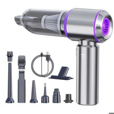 Aspirateur Voiture sans Fil, Aspirateur à Main Puissant,Humide&Sec Mini Aspirateur Portable pour Voiture Maison Cuisine