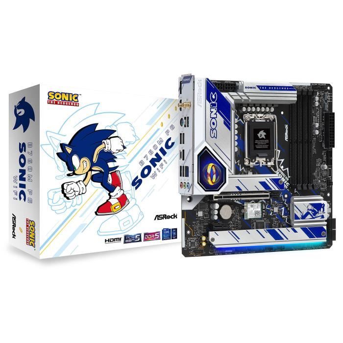 Carte mère Micro ATX ASRock B760M PG SONIC WIFI - Socket 1700 - 4x DDR5 - M.2 PCIe 4.0 - Wi-Fi 6E – Image 2
