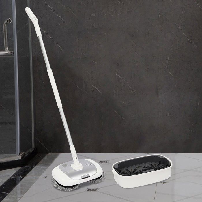 Balai de sol électrique sans fil, avec batterie, réservoir d'eau de 400 ml et éclairage LED avec fonction de pulvérisation – Image 3