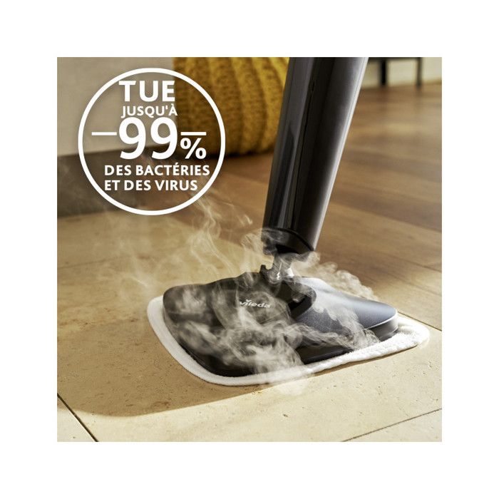 Balai lectrique vapeur Vileda 168917 Steam Plus 3.0 avec 2x tampons de rechange en microfibre, nettoyage de tapis – Image 4