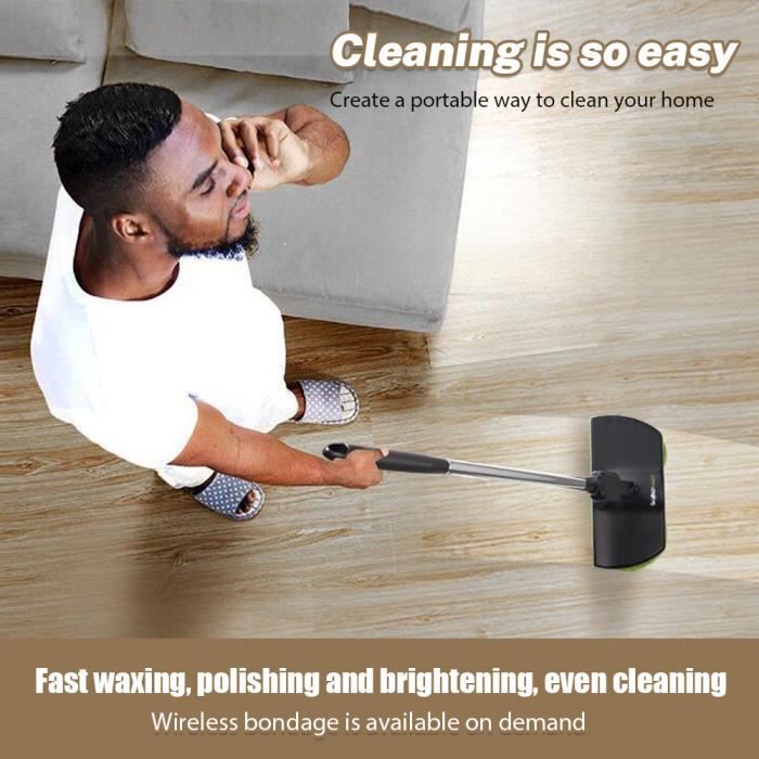 Balai Électrique - PRUMYA - Double Têtes Rotatives 360° - Sans Fil - Humide - Vert – Image 4