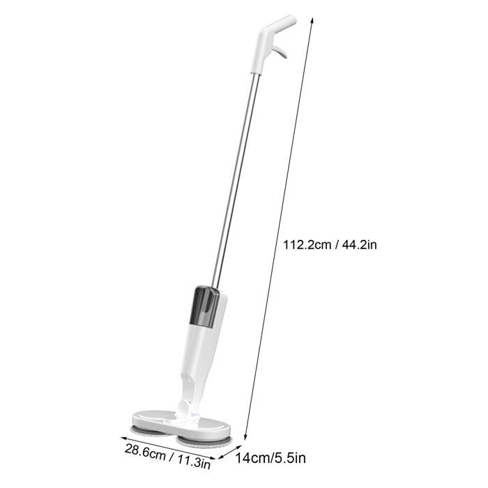 Balai Mop Électrique Sans Fil - 2000mAh - Pulvérisation d’Eau 180ml - Nettoyage Humide/Sec - Sols Durs, Carrelage, Maison – Image 6