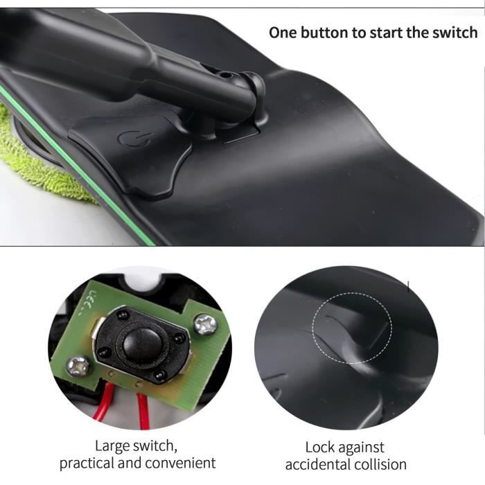 Balai rotatif électrique sans fil 3000mAh Machine de polissage de sol facile à utiliser pour balayeuse de poignée – Image 2